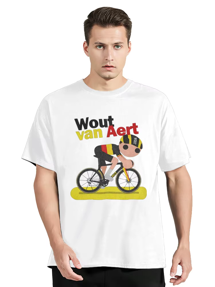 T-shirt en coton de dessin animé mignon pour hommes
