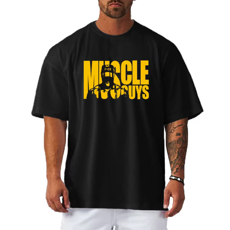 T-shirt à manches courtes en maille de Polyester pour hommes