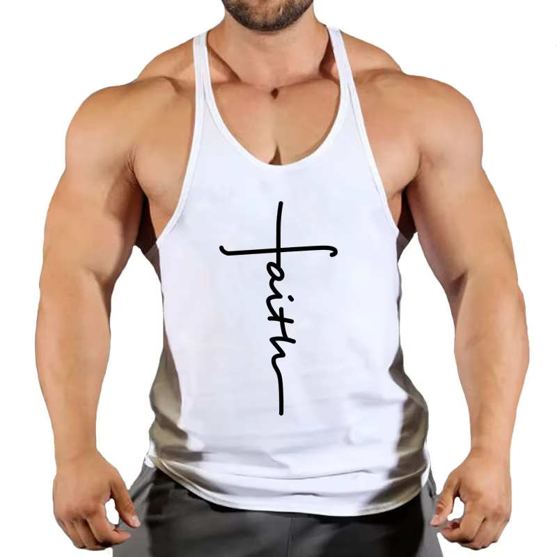 Haut de sport hommes T-shirts Fitness homme vêtements Muscular musculation chemise Singlet Stringer