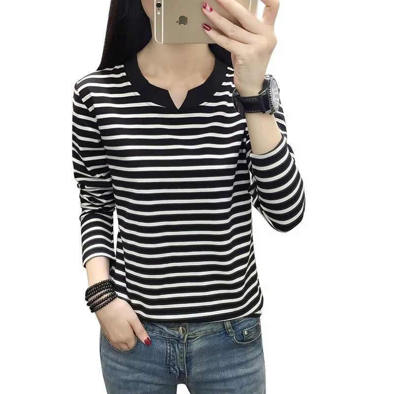 T-shirt ample à manches longues pour femme