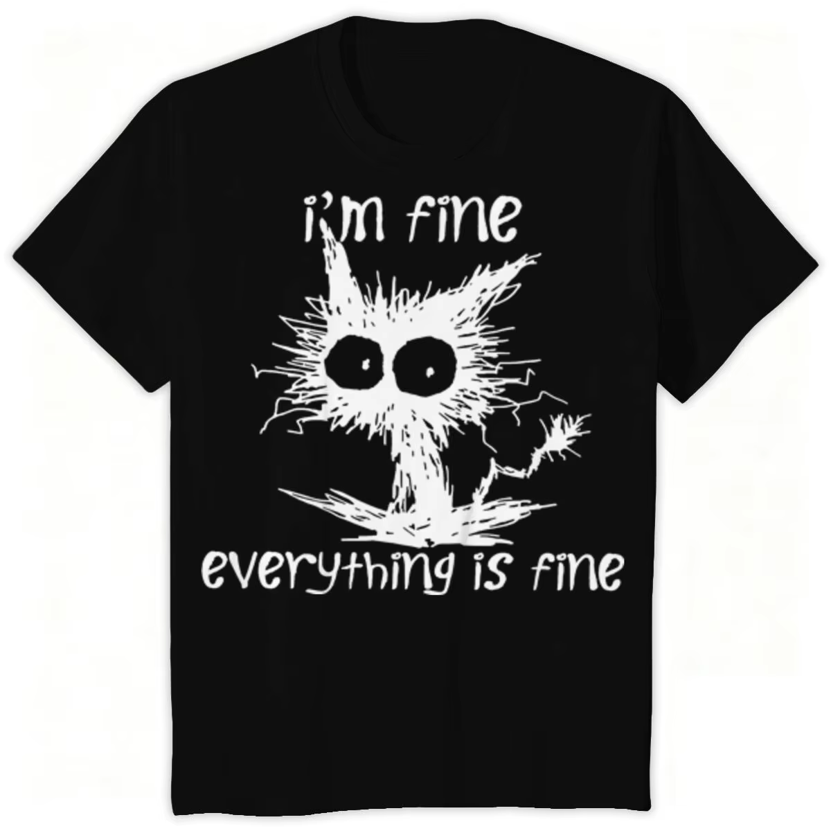 T-shirt humoristique à motif de chat