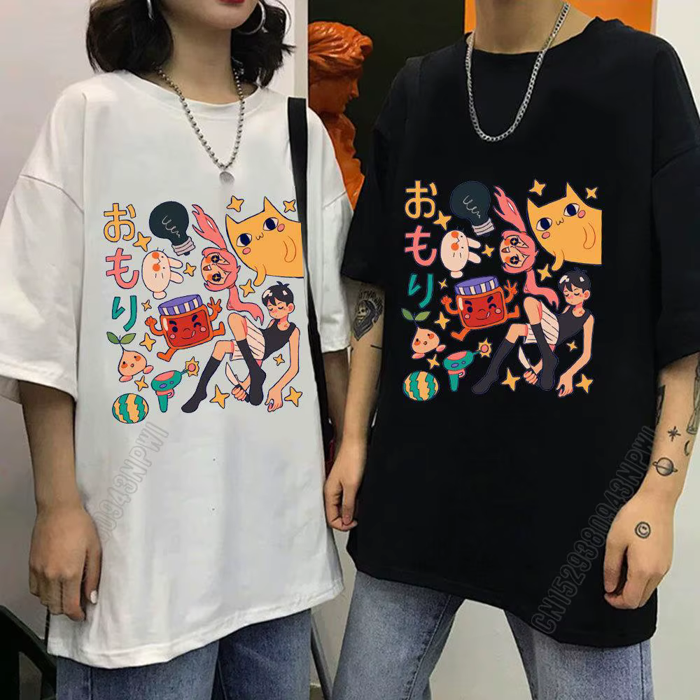 Omori-T-shirt à manches courtes en coton et polyester