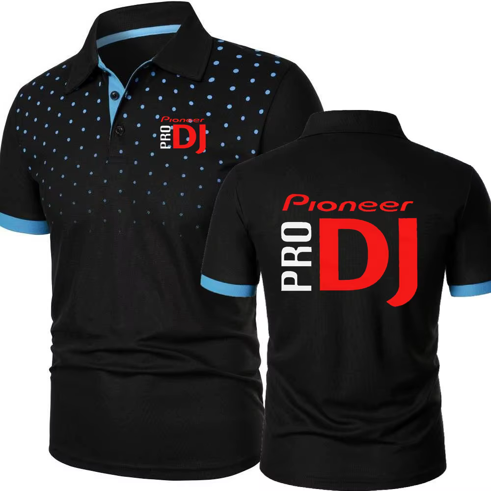 Polo DJ Muziek Pioneer Pro hommes à manches courtes t-shirt sport décontracté impression 3D Jersey rue Rap Hip Hop POLOS