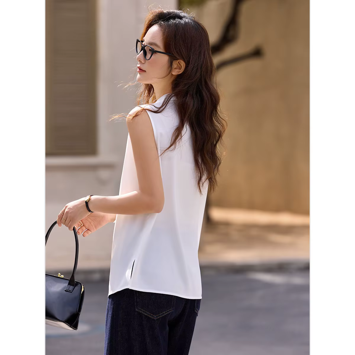 Chemisier sans manches blanc VIMLY pour femme