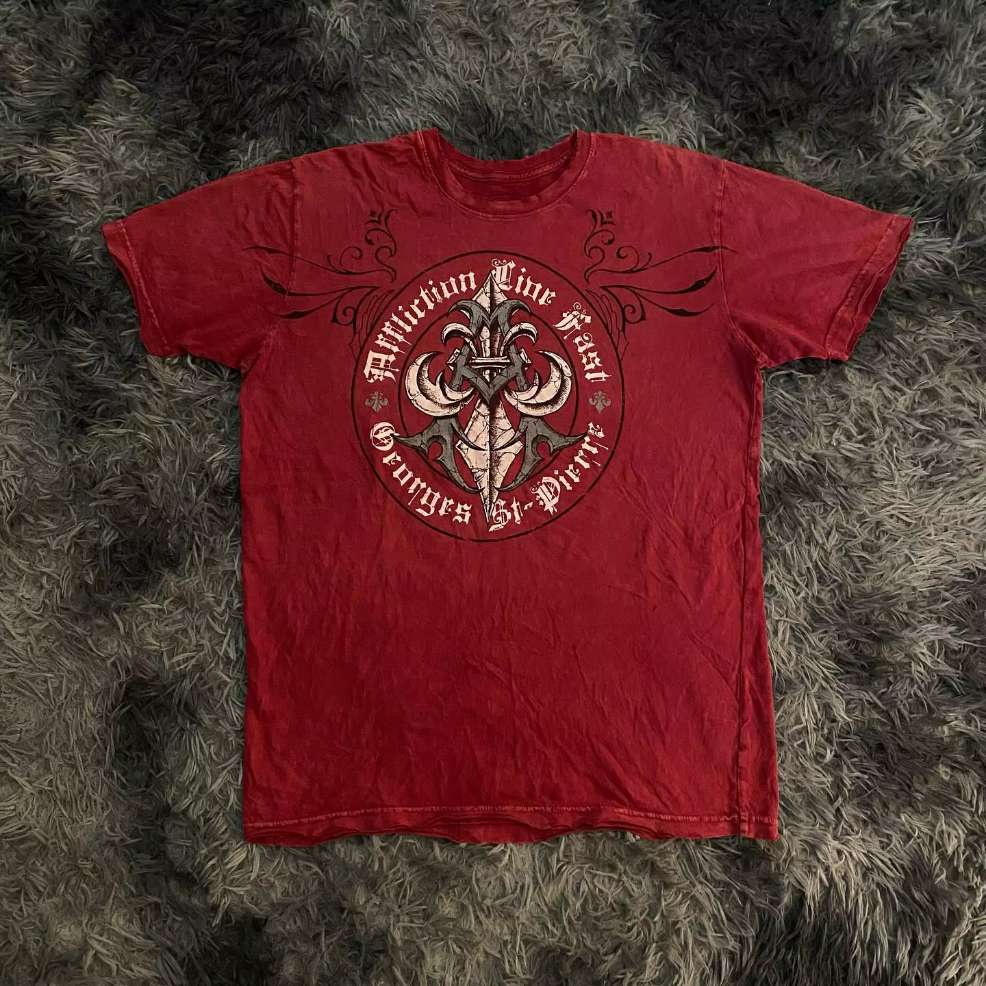 Affliction rouge manches courtes hommes femmes Y2K rétro décontracté haute rue pur coton T-shirts nouvel été Fitness