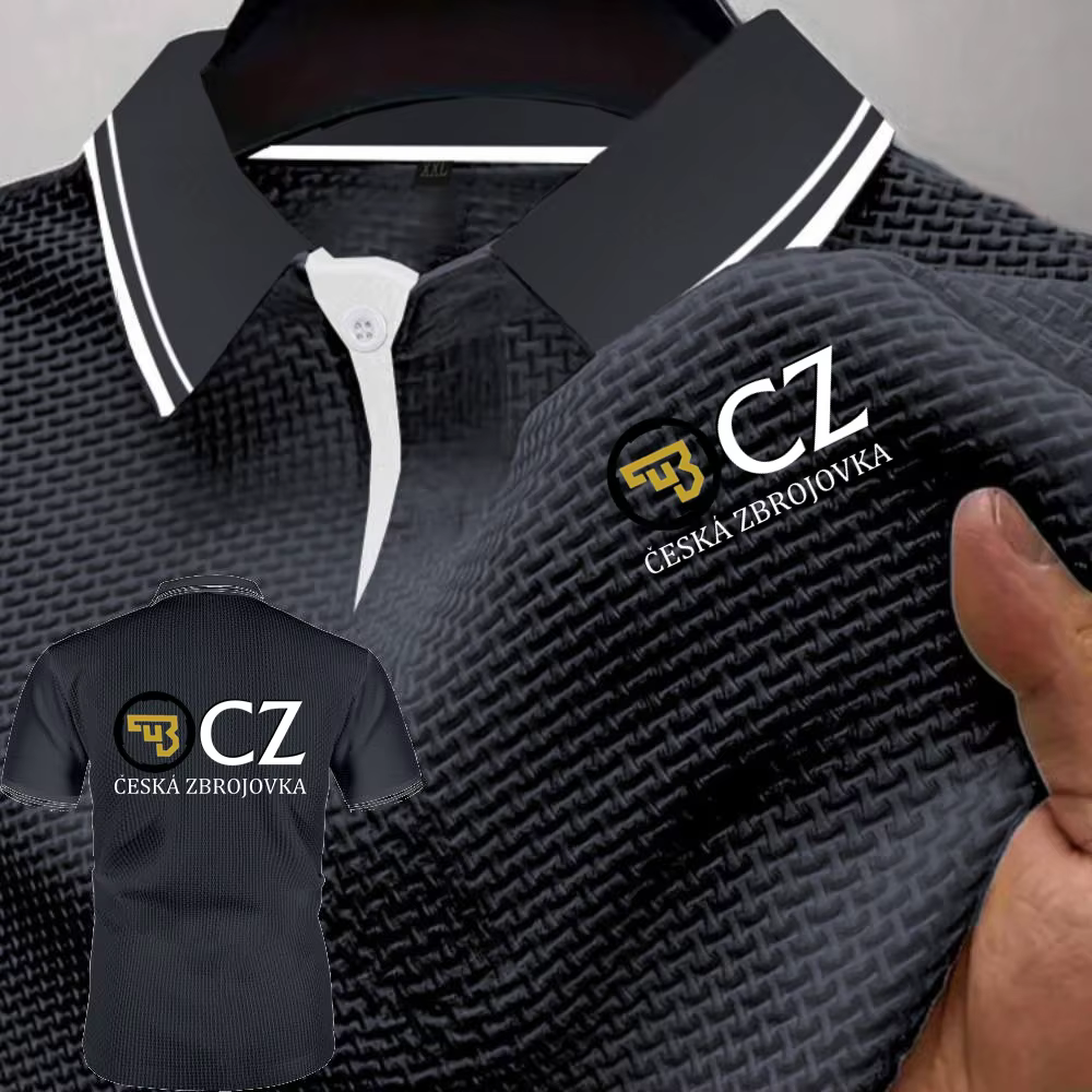 Polos CZ Ceska Zbrojovka armes à feu hommes glace soie Cool Fit hauts t-shirt Chic jeunesse