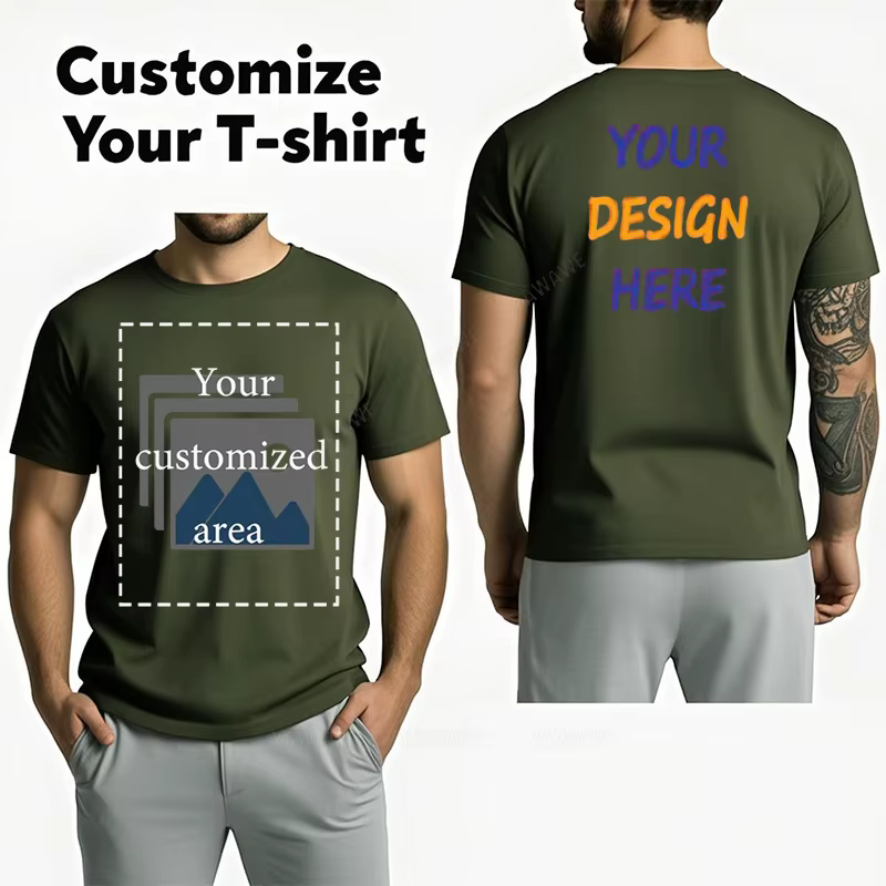 T-shirt homme sur mesure votre conception ici coton confortable unisexe