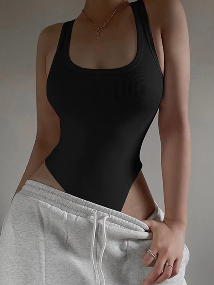 Body en tricot sans manches pour femmes
