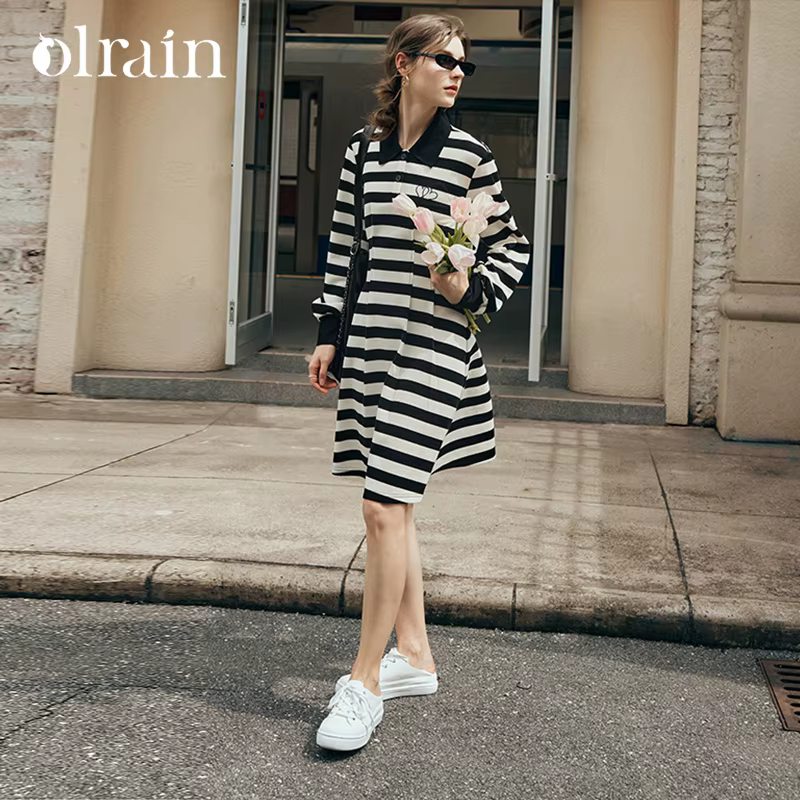 Robe pull décontractée OLrain pour femme