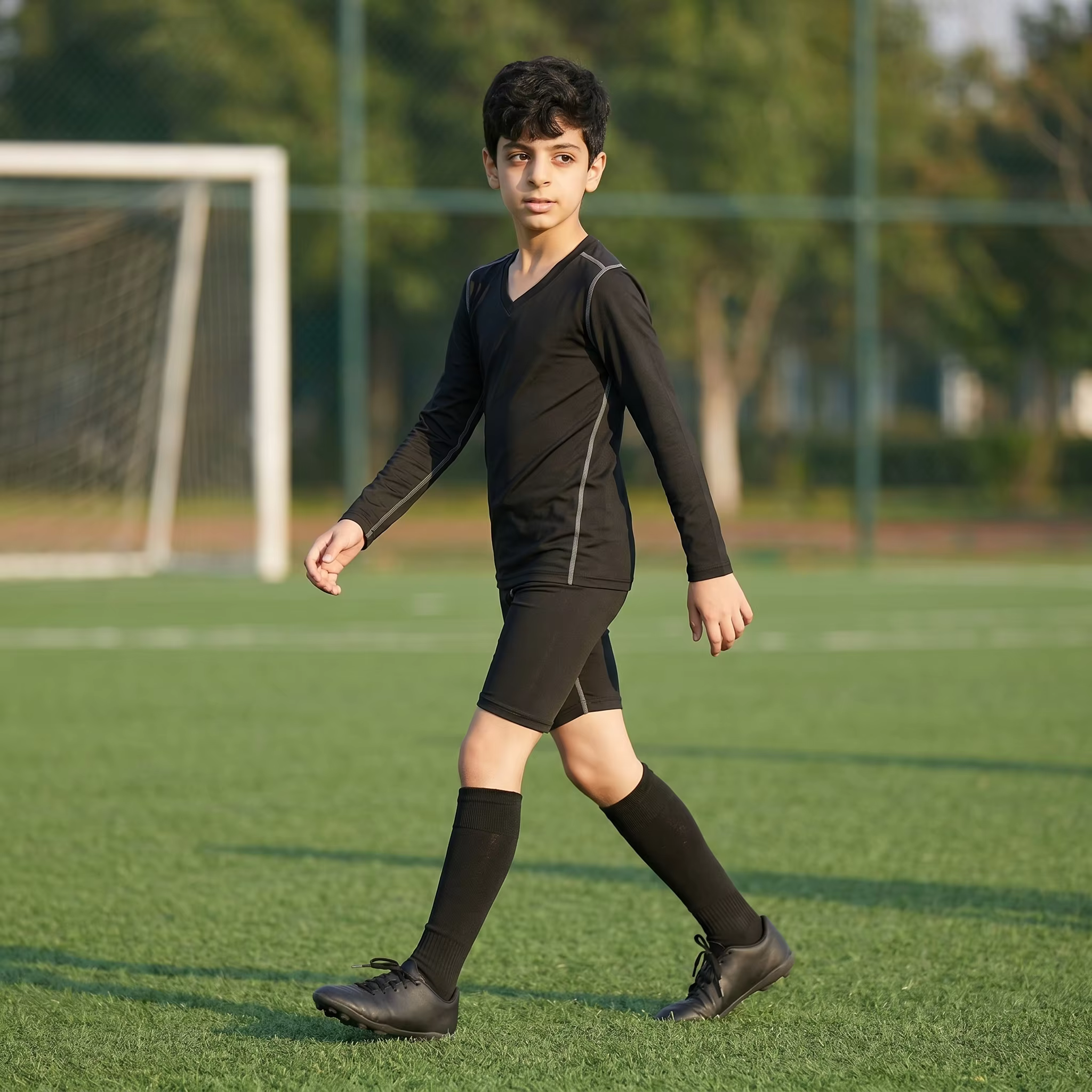 T-shirt de compression à manches longues pour garçons et filles
