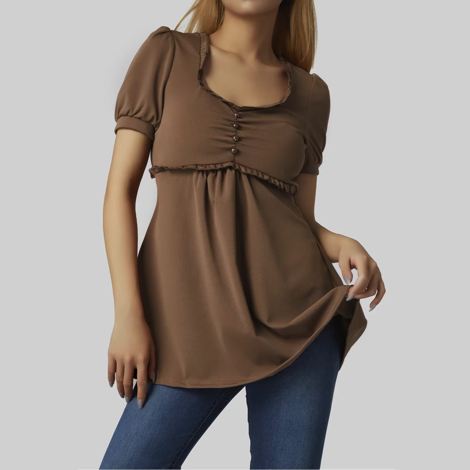 T-shirt à volants pour femmes