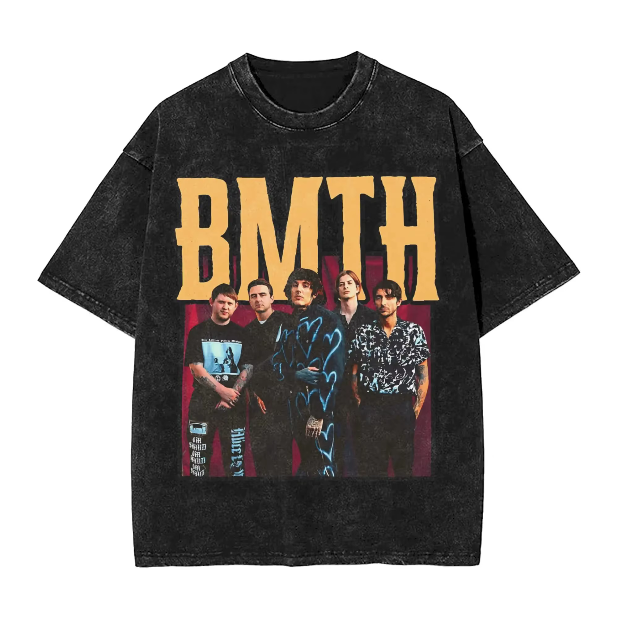 ROCK Band Bring Me The Horizon t-shirts pour les Fans BMTH lavé Vintage hauts nouveauté britannique été t-shirt