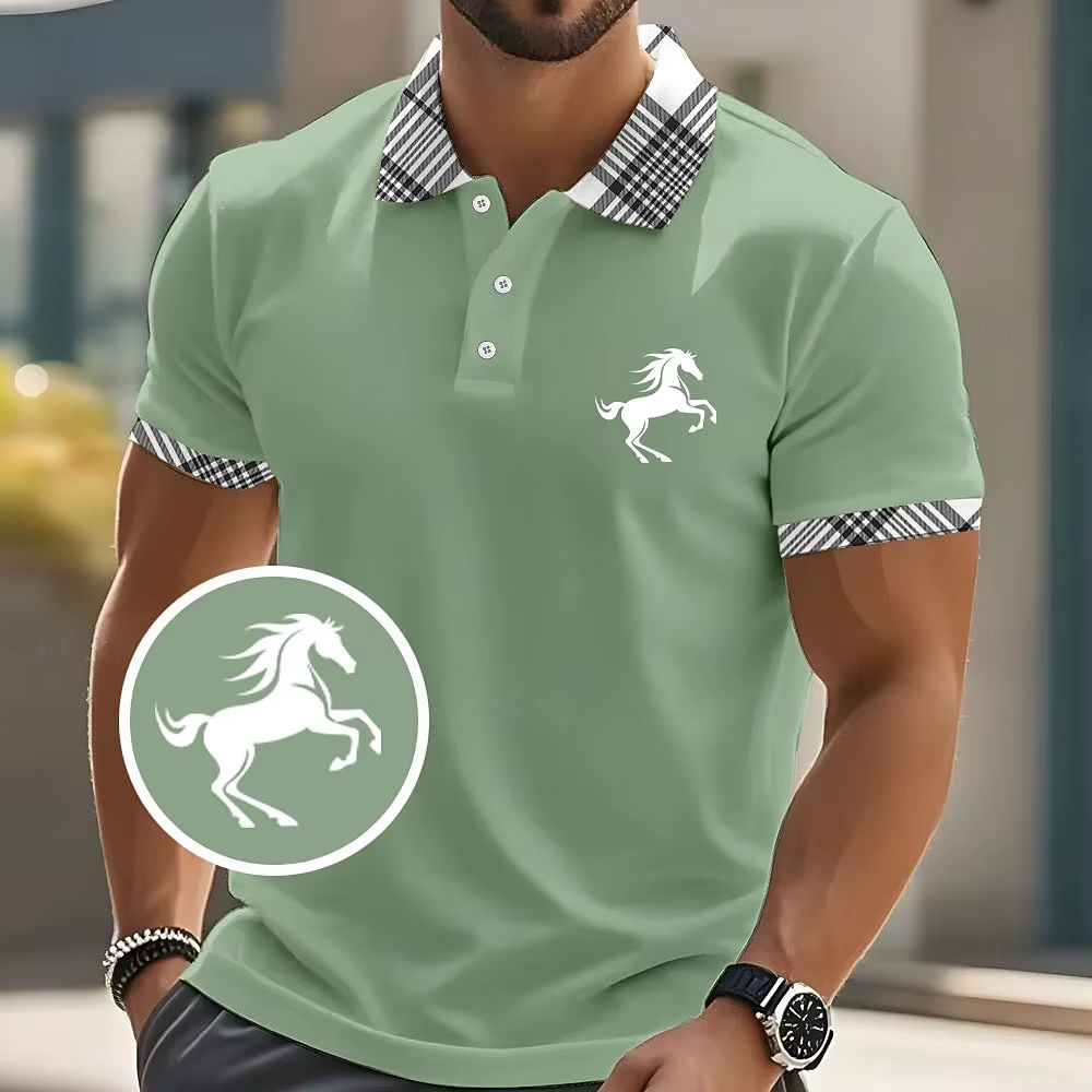 Chemises polo à manches courtes pour hommes