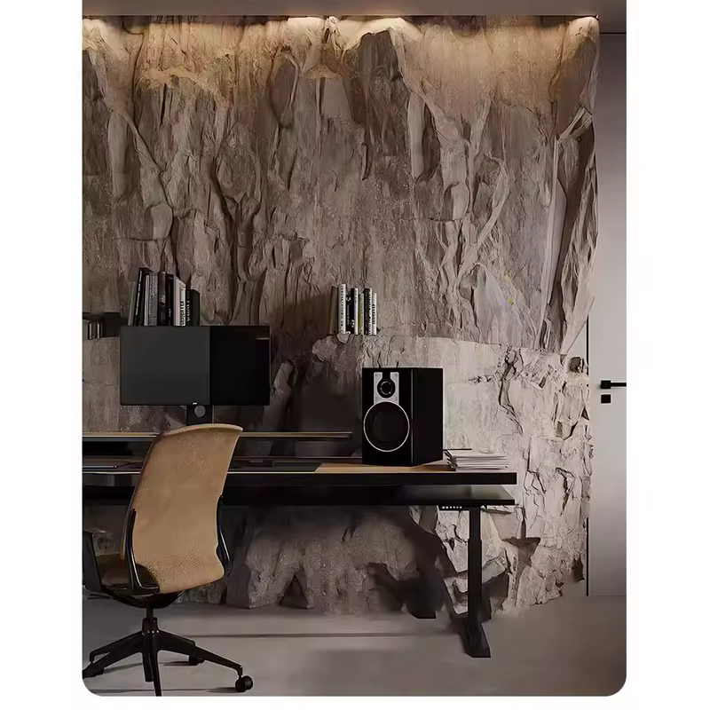 Rock Mountain Rock PU Background Wall Art Stone