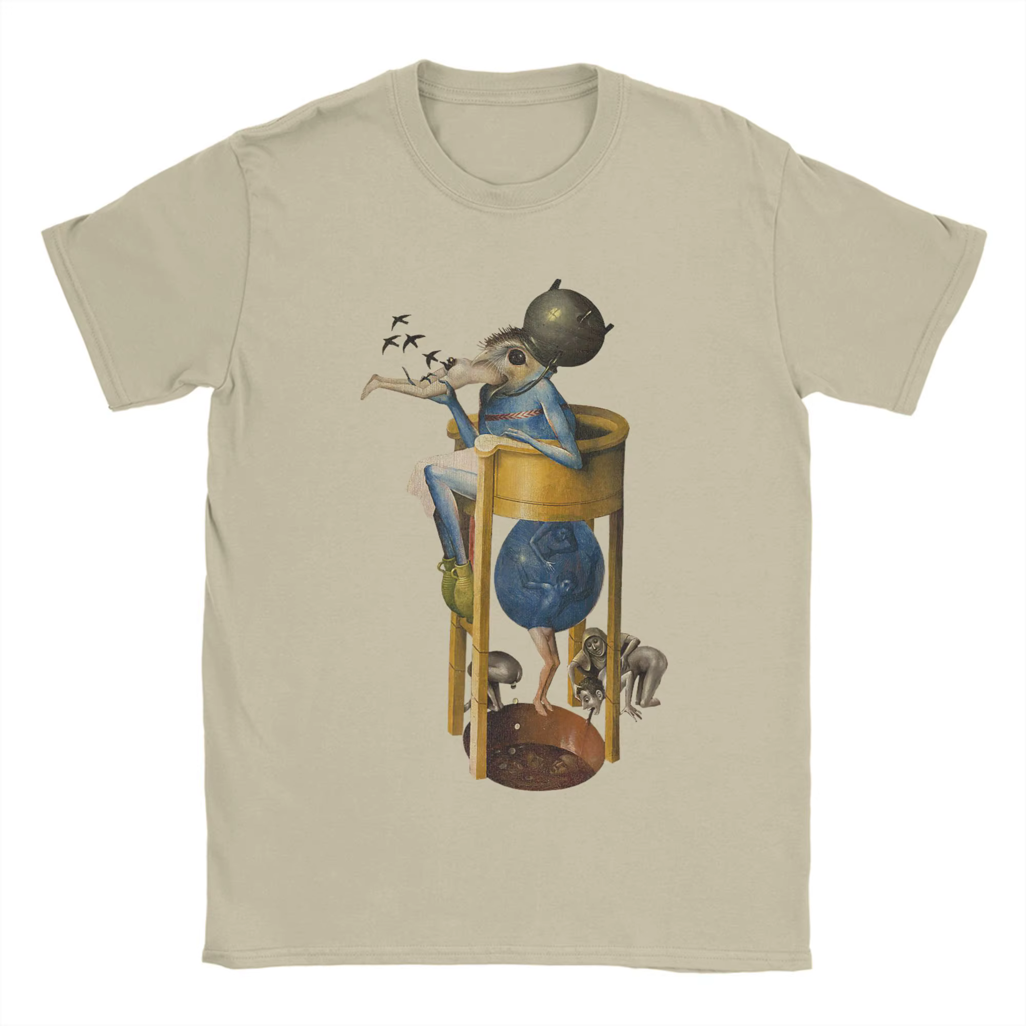 Hommes Hieronymus-Bosch le jardin des délices terrestres diable t-shirts 100% coton vêtements Hipster à manches courtes T-Shirt