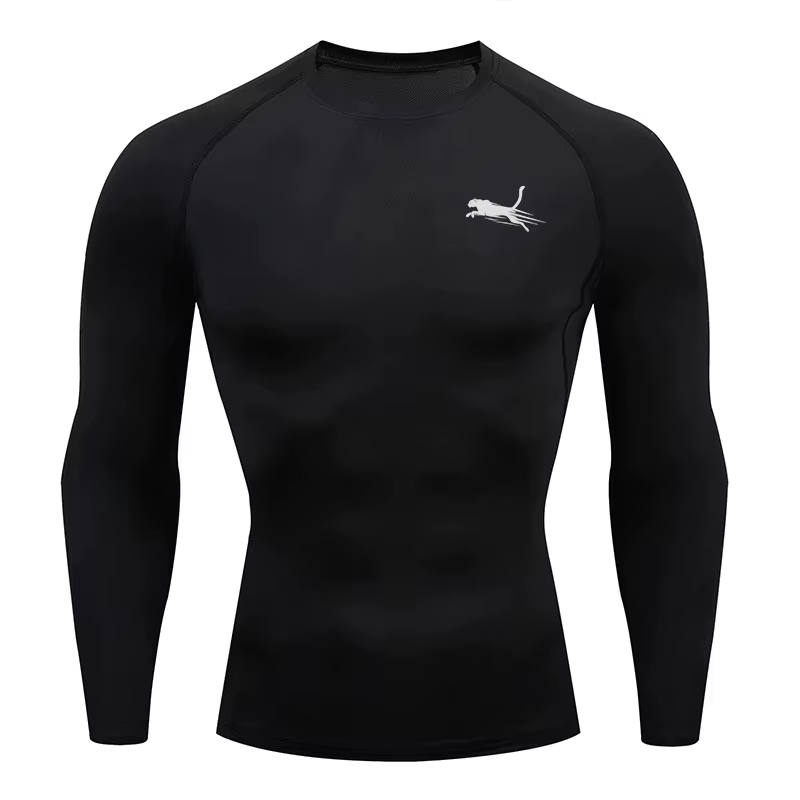 T-shirt de fitness à manches longues pour hommes
