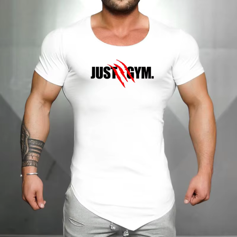 Hommes course Sport à manches courtes T-Shirts été coton respirant mince vêtements