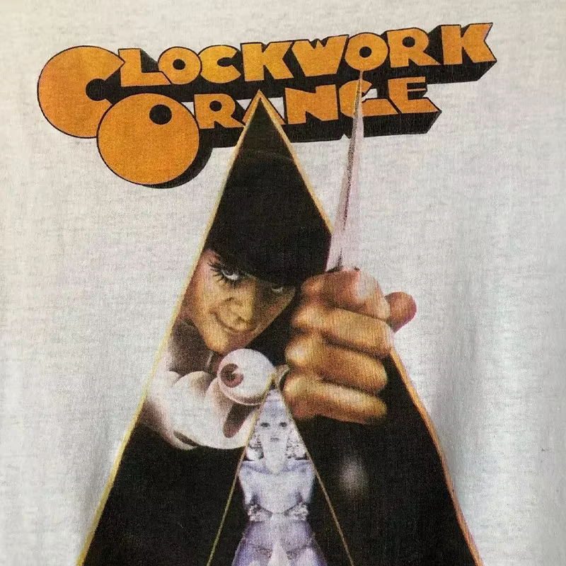 Hauts pour femmes A Clockwork Orange film périphérique ample rue coton hommes