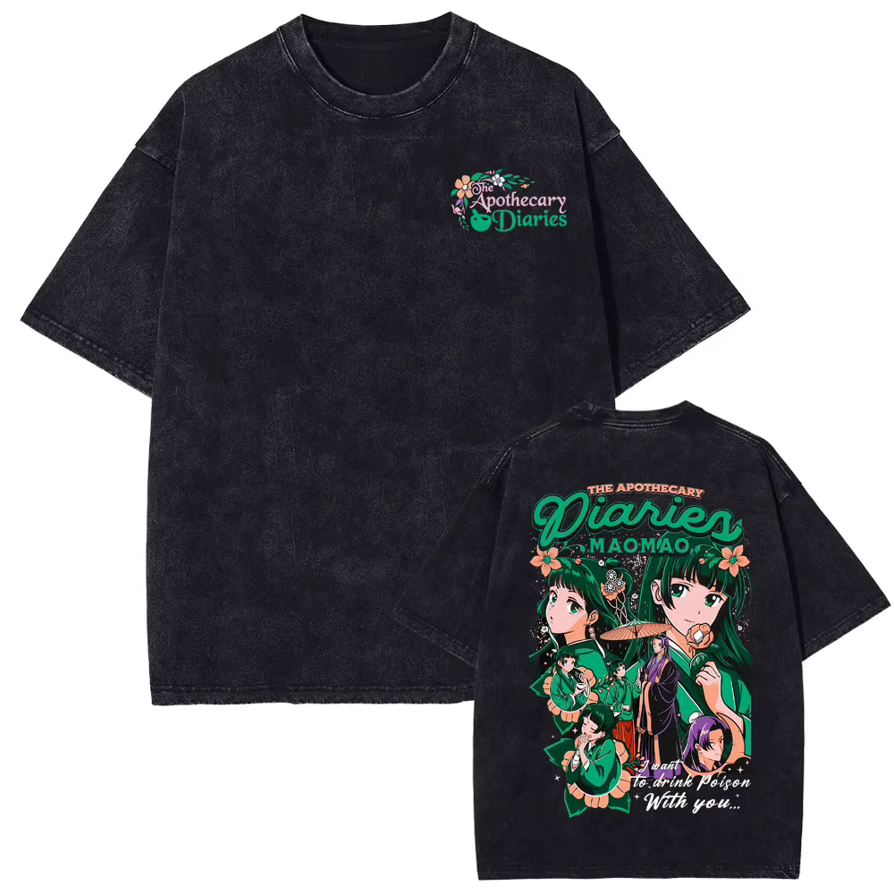 Mao Mao's Apothecary Diaries Anime lavé T-shirts remèdes médecine dessin