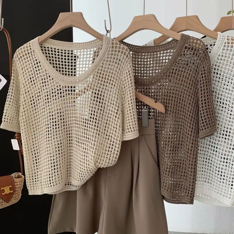 T-shirt en tricot pour femme