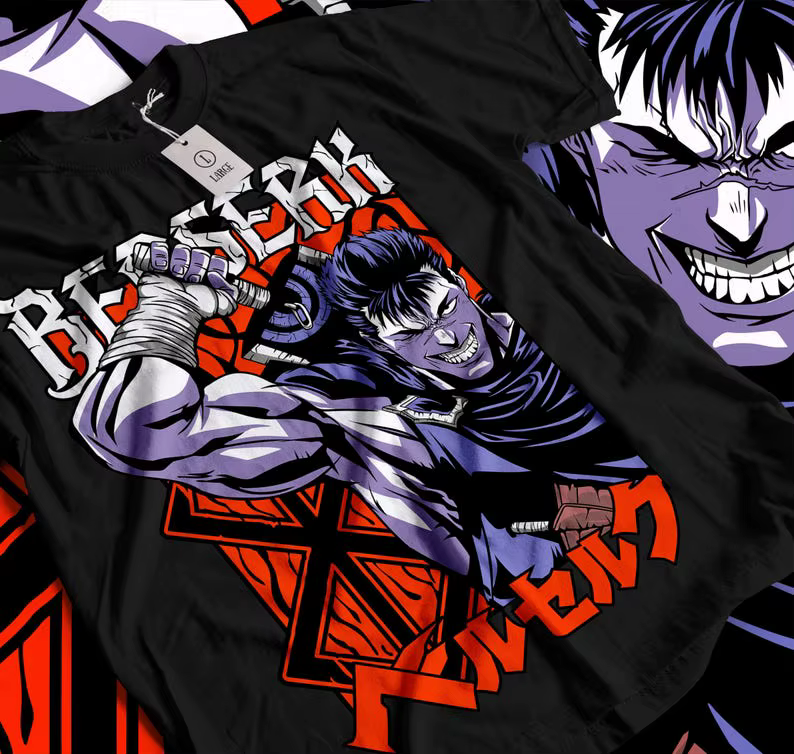 T-shirt manga Berserk, armure Berserker