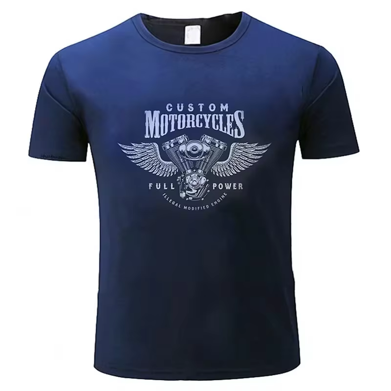 T-shirt Davidson 2026 Nouveau Motif Moteur Moto Mélange Coton Homme Femme Unisexe Coupe Oversize Épais Streetwear Motard