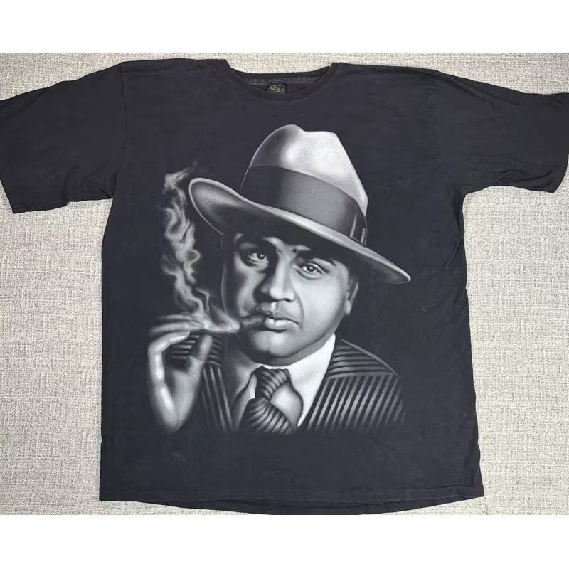 Vintage Al Capone chemise hommes grand graphique Gangster Mobster Chicago années 90 t-shirt