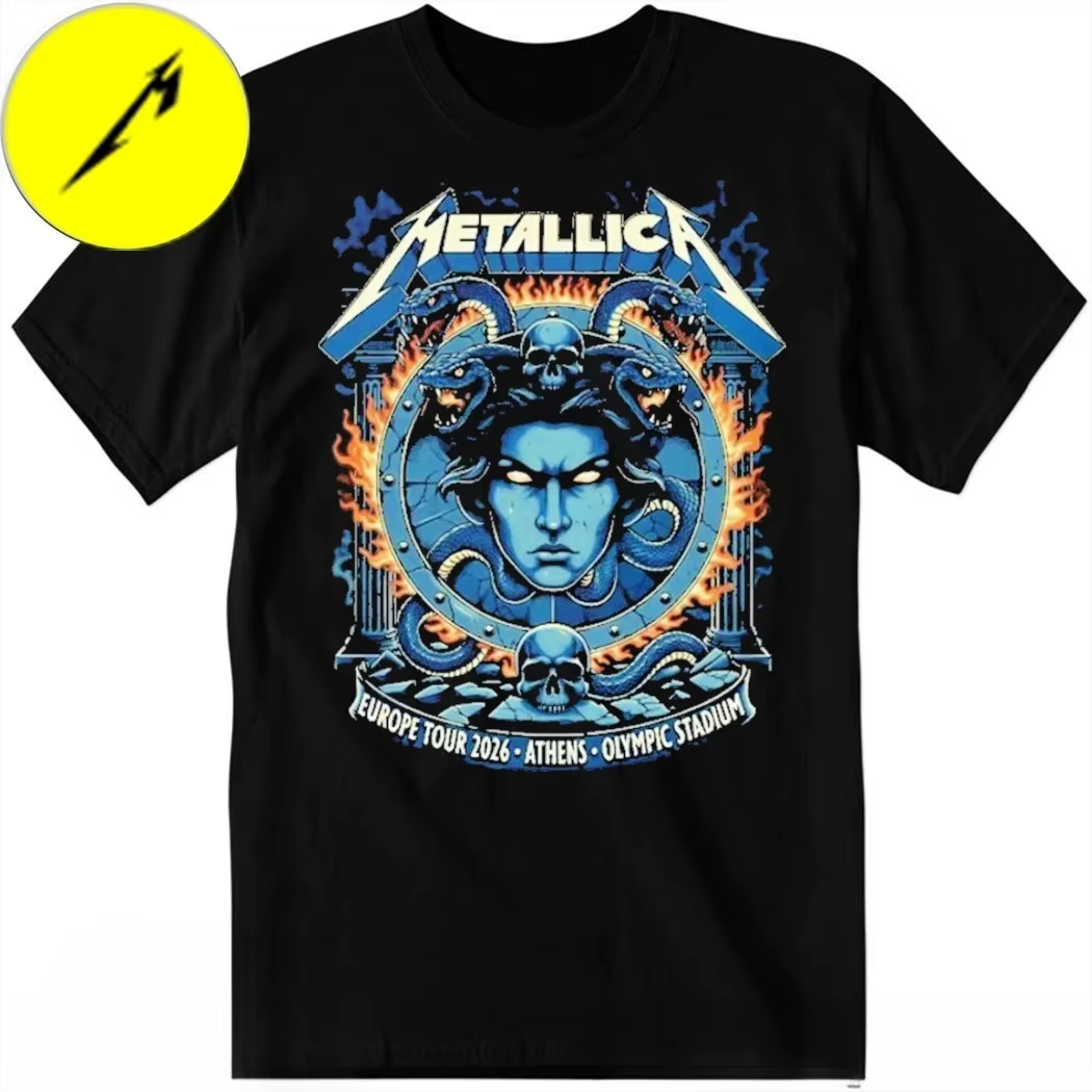 T-shirt graphique en coton Metallica M72 Dublin 2026 72 Seasons Tour Dates Pop Up Merch Band pour hommes et femmes