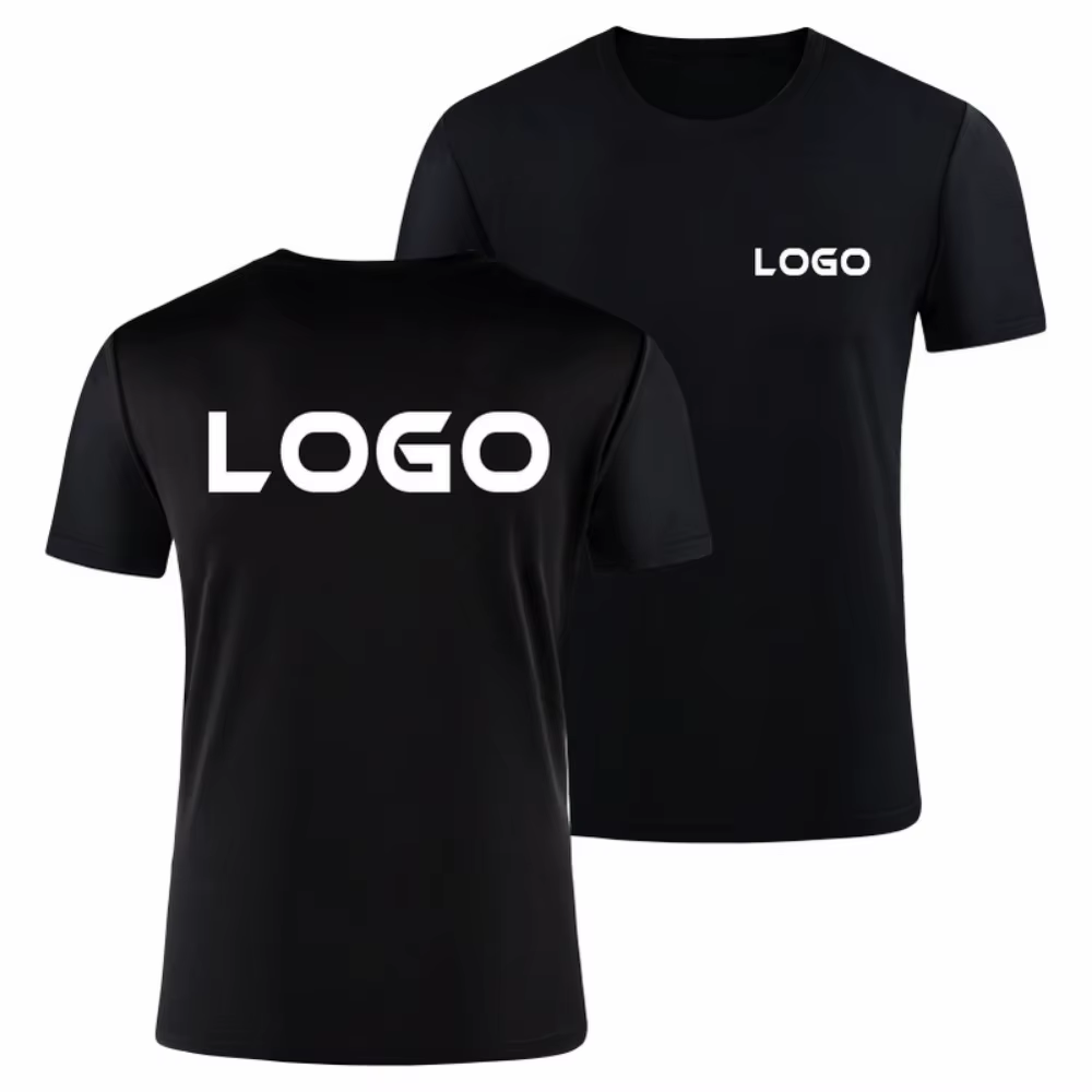 T-shirt à col rond avec logo au design gratuit pour hommes et femmes