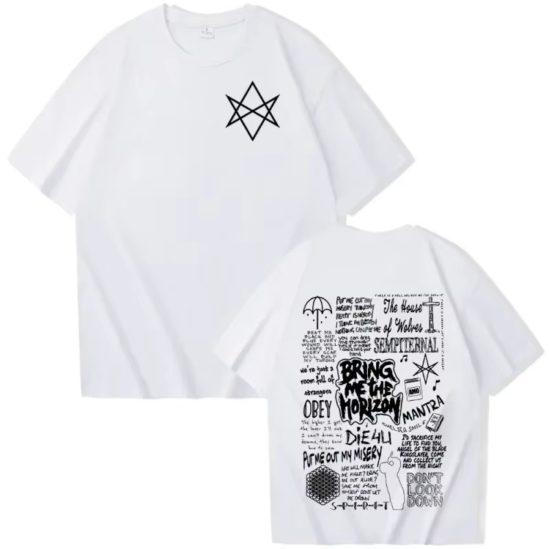 T-shirt imprimé Bring Me The Horizon pour hommes et femmes