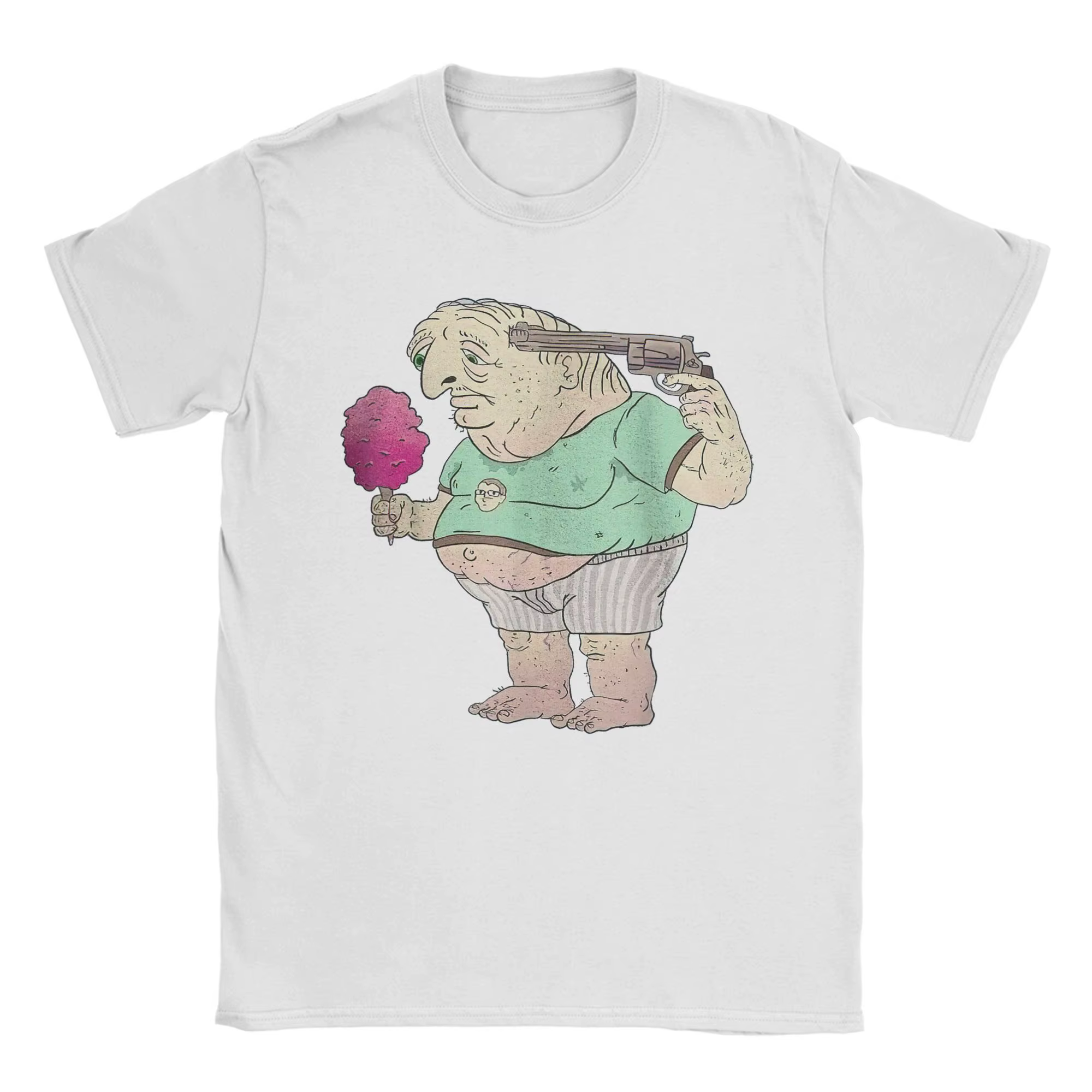 Smiling Friends Glep Flowers T-shirt en coton pour hommes