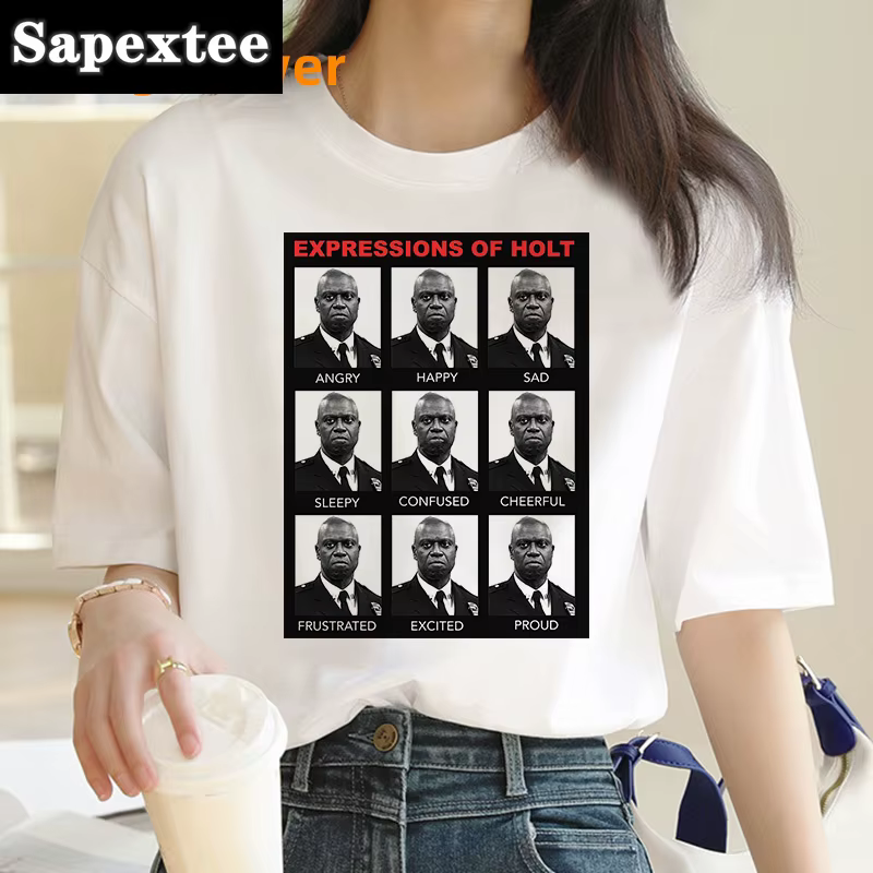 Brooklyn 99 t-shirt femme imprimé graphique grunge drôle blanc