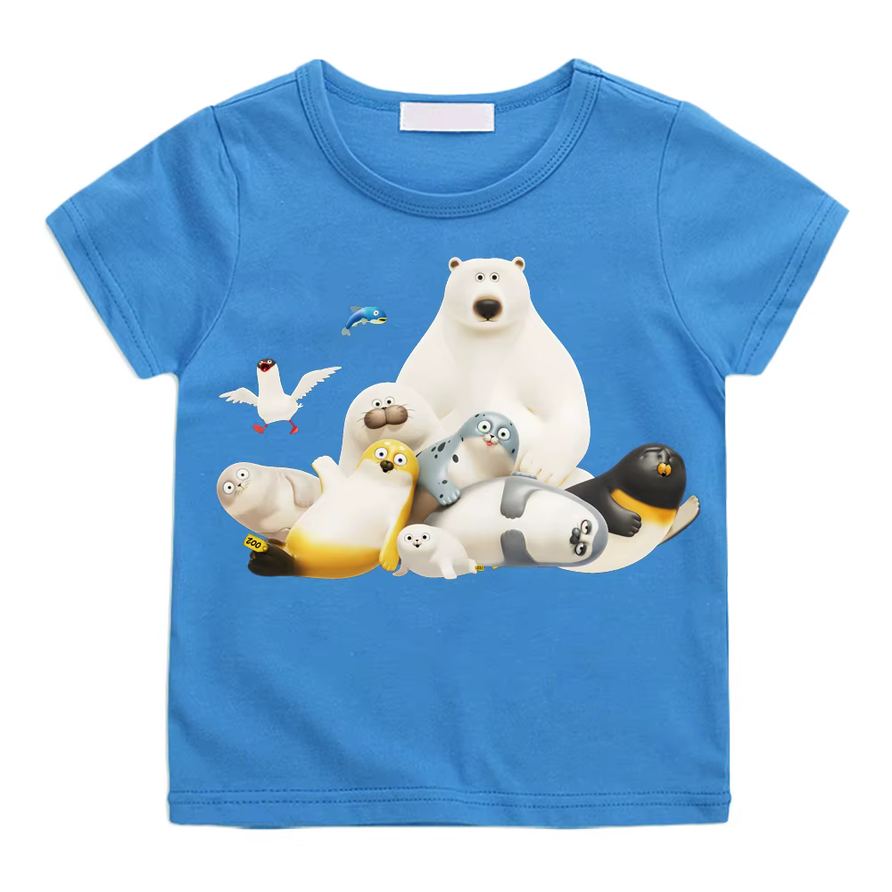 SEALOOK SHOP T-shirts dessin animé imprimé mignon 100% coton t-shirt