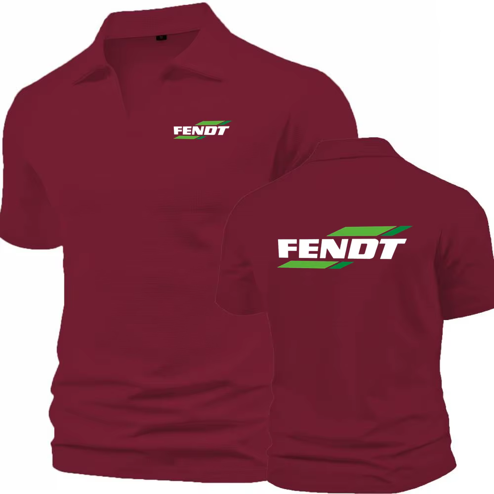 Nouveau Polo tracteur FENDT hommes t-shirt revers Henley chemises course sport entraînement à manches courtes pull t-shirts classique POLOS Jersey