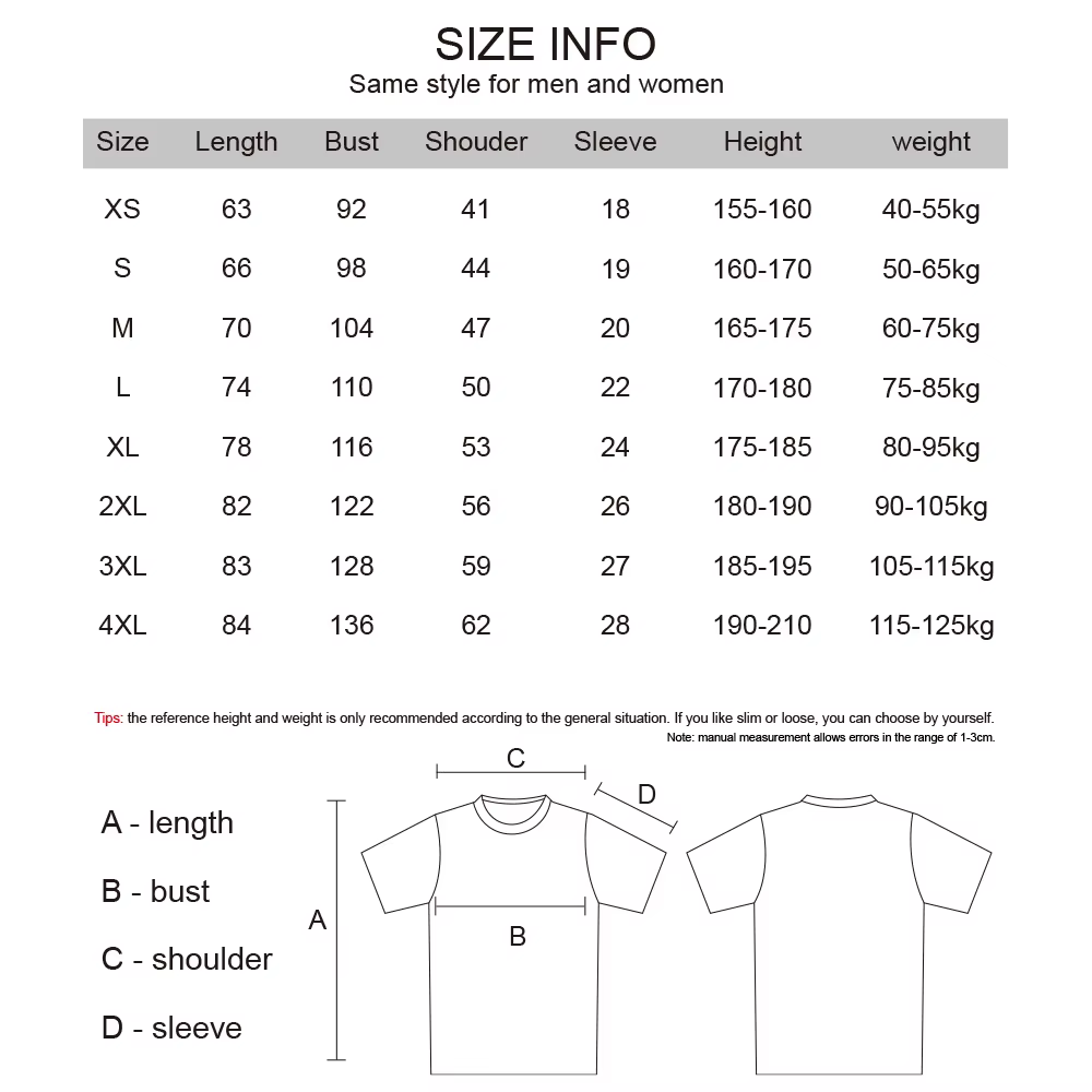 T-shirt uni pour hommes et femmes