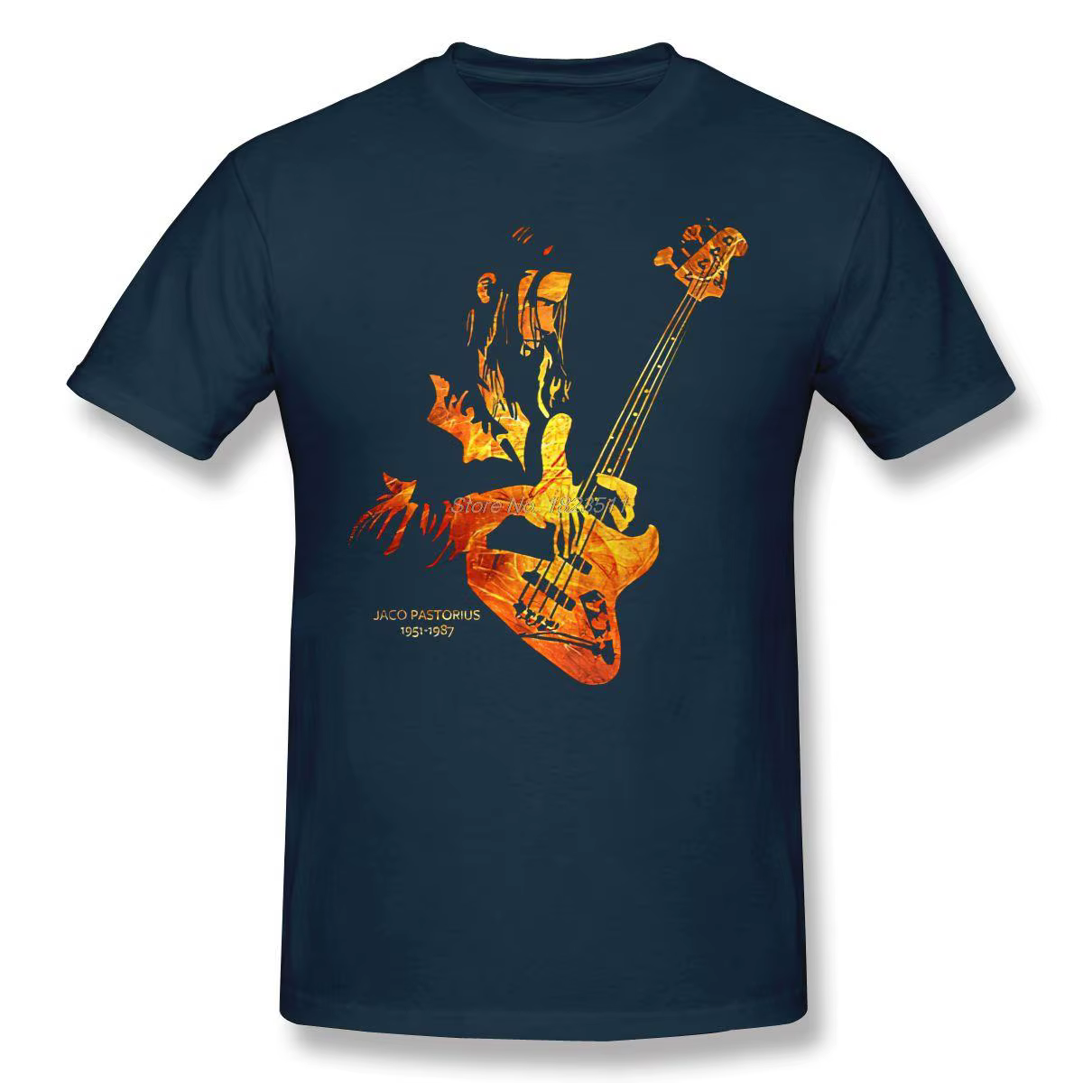 Hommes Jaco Pastorius In Memoriam guitare T-Shirt musique basse couverture en coton Vintage à manches courtes