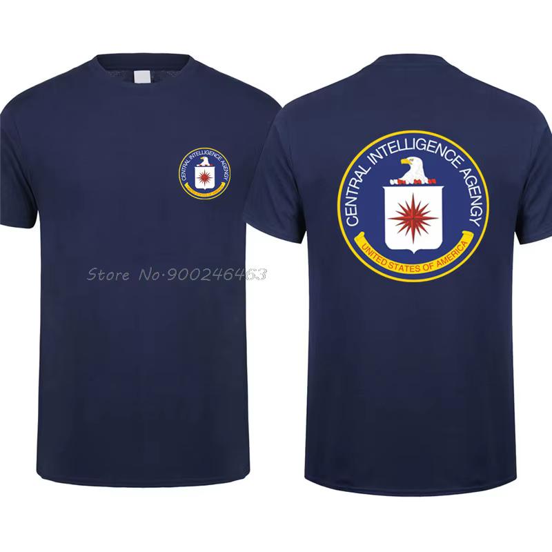 USA CIA T-shirt homme Cool à manches courtes