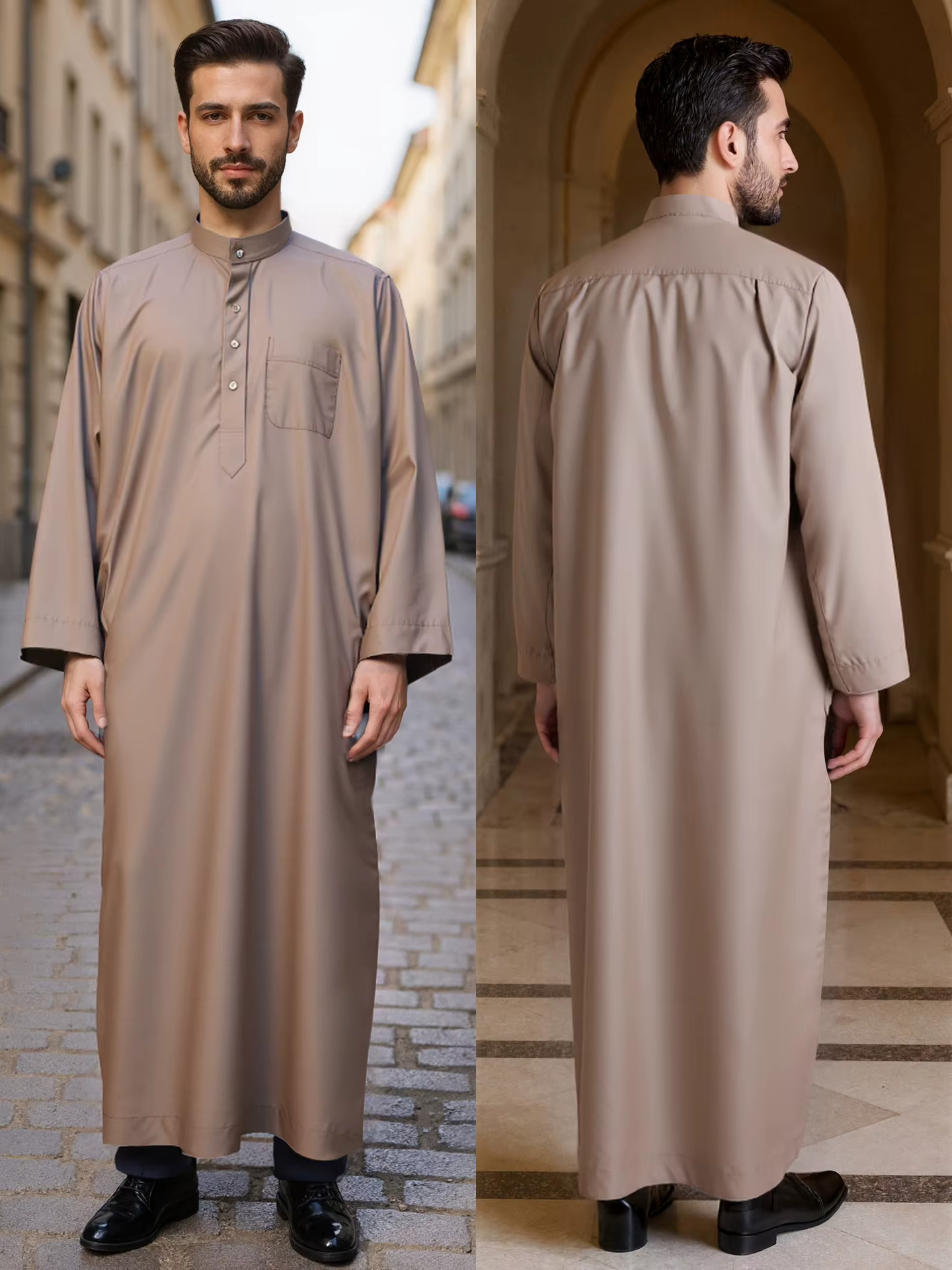 Robe longue pour homme en polyester