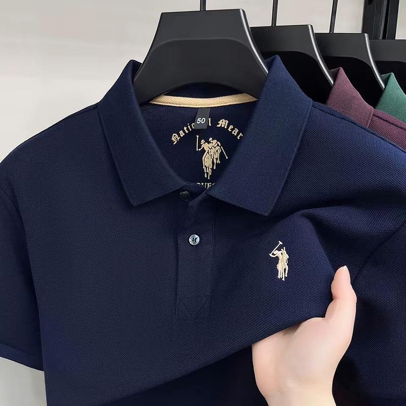 Designer nouveau 100% coton manches courtes polo shirt haut de gamme marque pony broderie hommes nouvelle mode golf décontracté été T-shirt