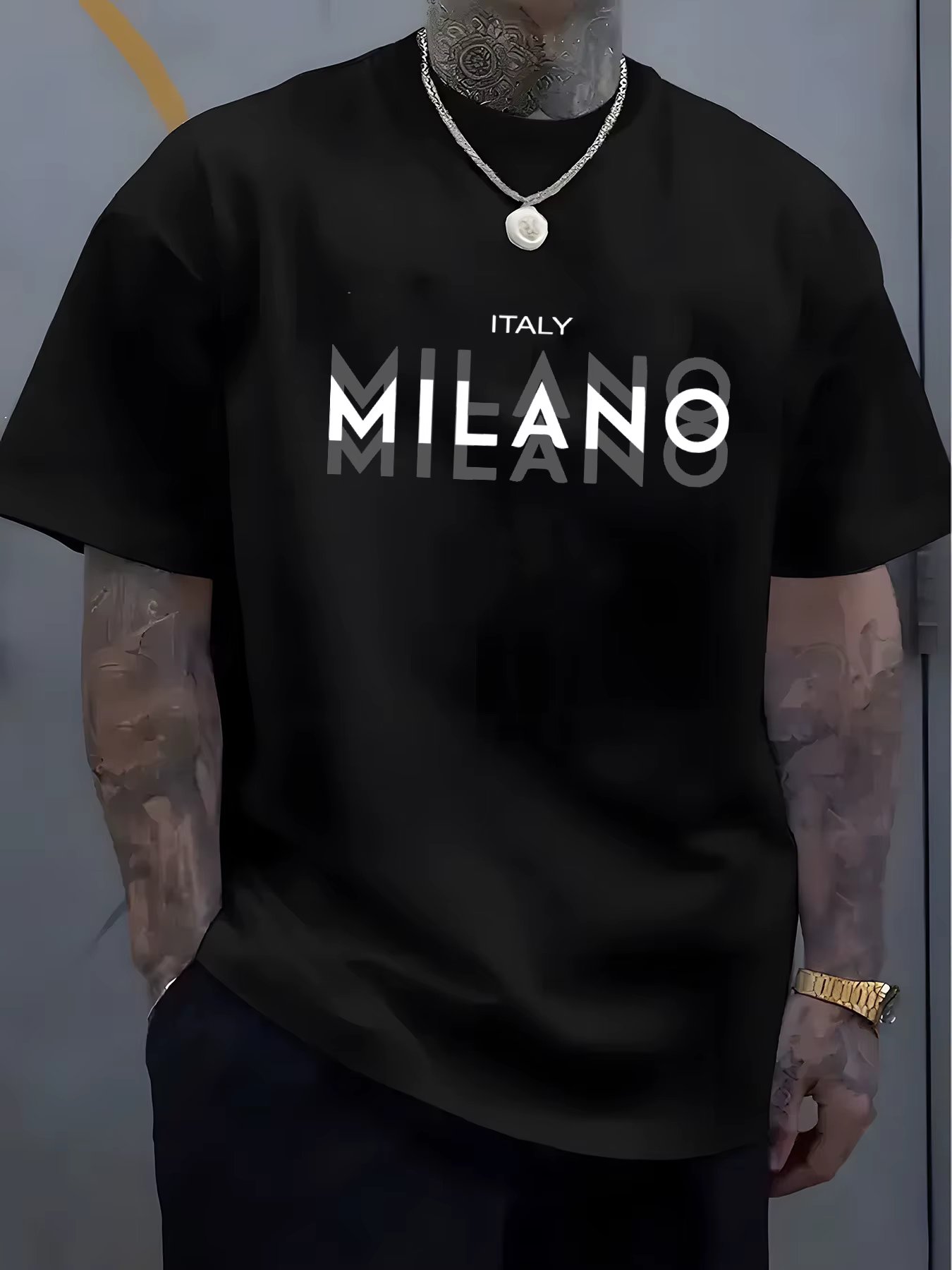 T-shirt à motif tendance - 100% coton