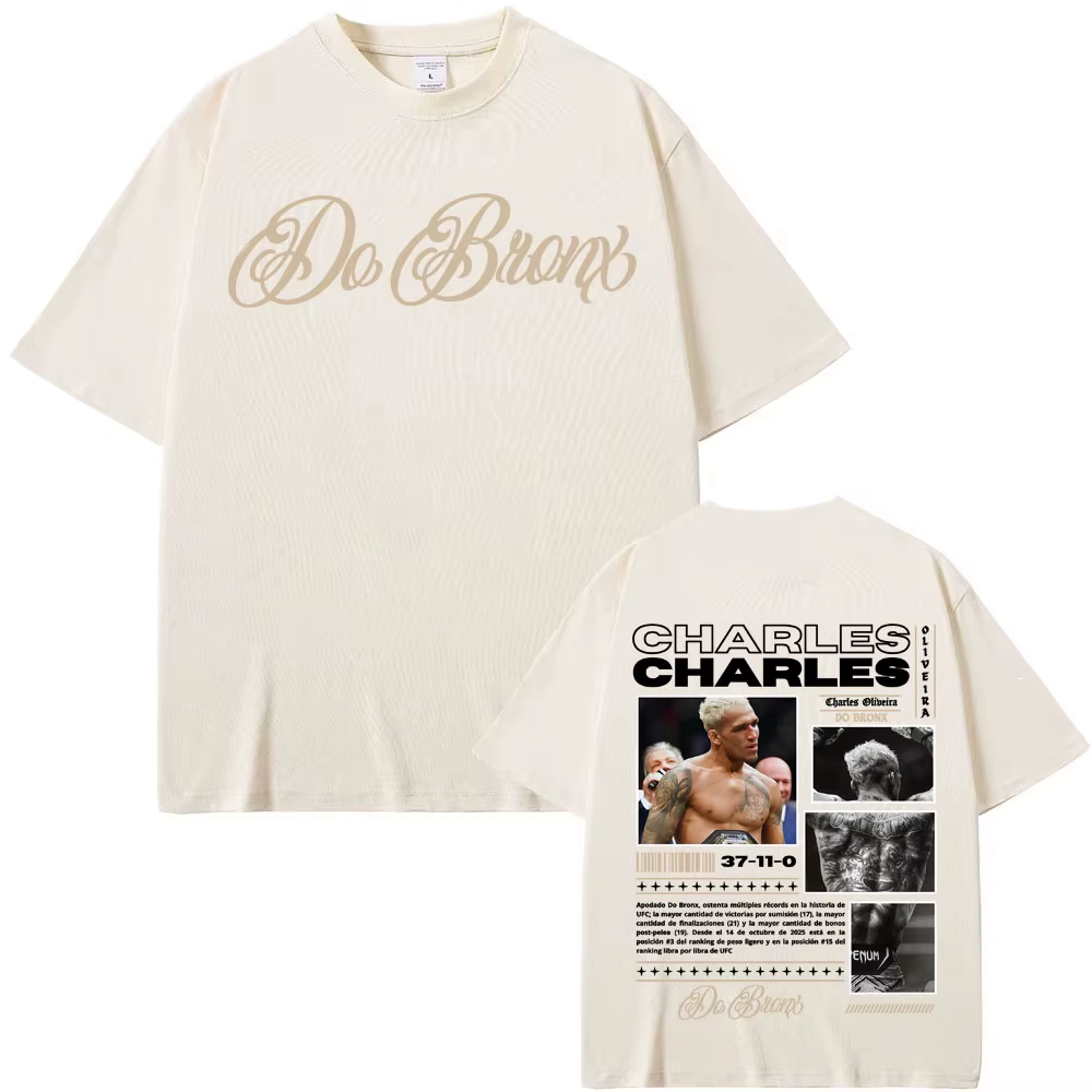 T-shirts imprimés Charles Oliveira Do Bronx pour hommes et femmes