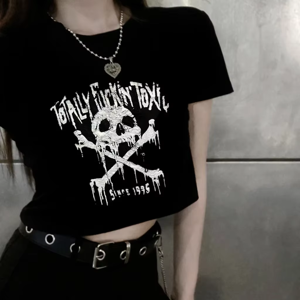 T-shirt court à la mode pour femmes et filles