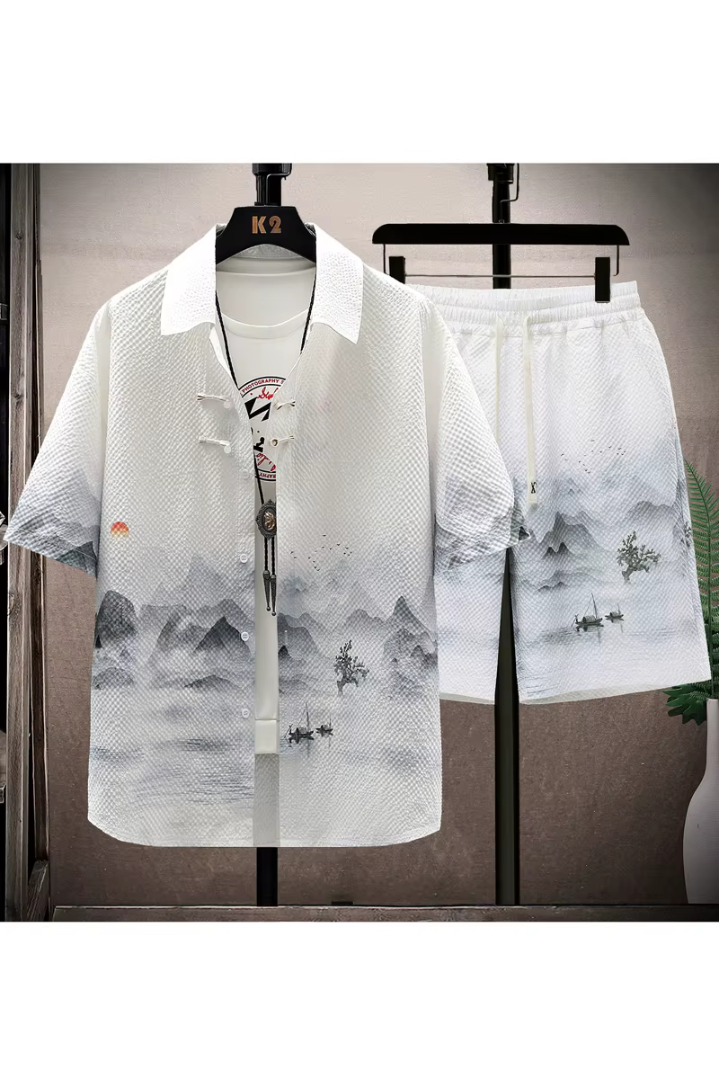 Chemises + Objectifs 2024 nouveau style été mode Sportedly hommes ensembles décontractés