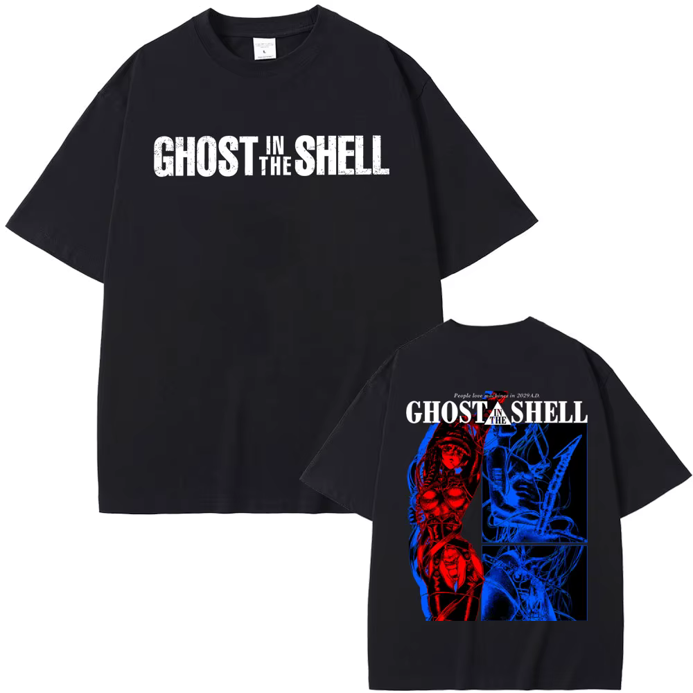 T-shirt Anime Ghost in The Shell Vintage Manga Kusanagi Motoko