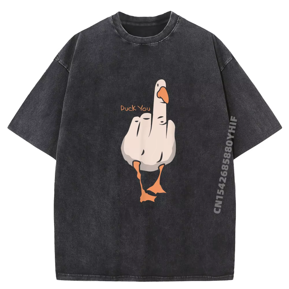 Canard You chemises graphiques hommes à manches courtes t-shirt de haute qualité mode décontracté lavé respirant