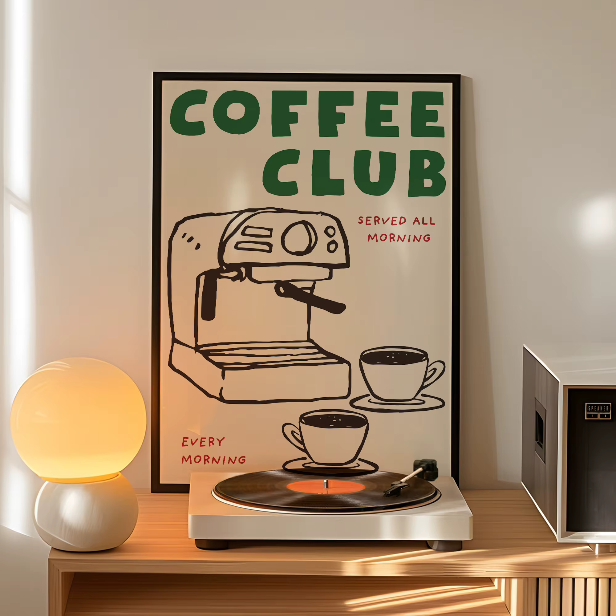 Affiche de cuisine Vintage pour Club de café