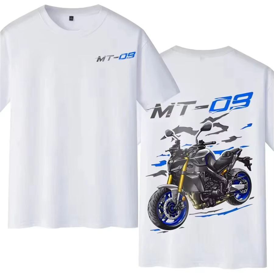 T-shirt imprimé en coton pour motocycliste MT-09