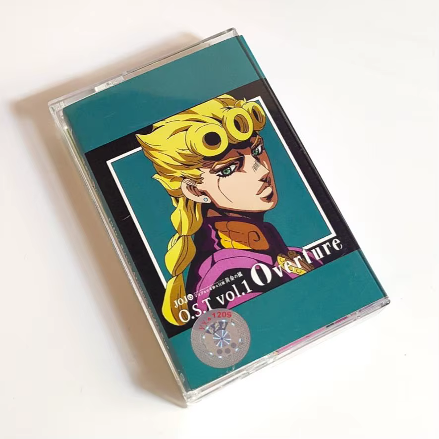 Anime JoJo's Bizarre Adventure bande musicale Kujo Jotaro Giorno Giovanna Cosplay bandes sonores boîte Cassettes