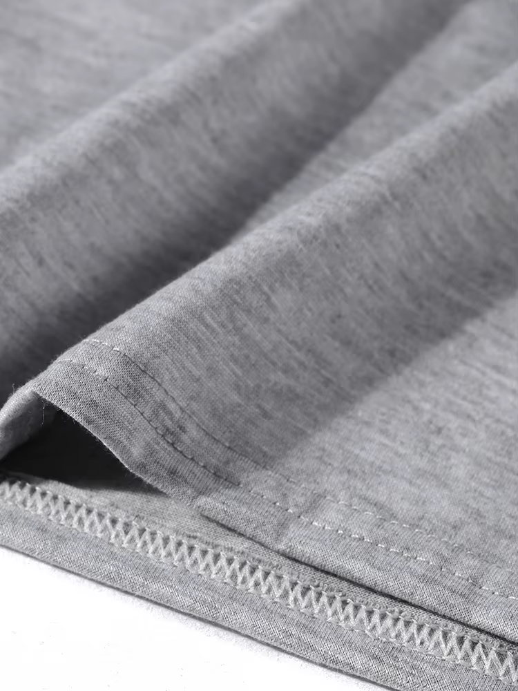 Gris couleur unie vêtements hommes t-shirts de haute qualité nouveau t-shirt été décontracté couverture en coton Hip