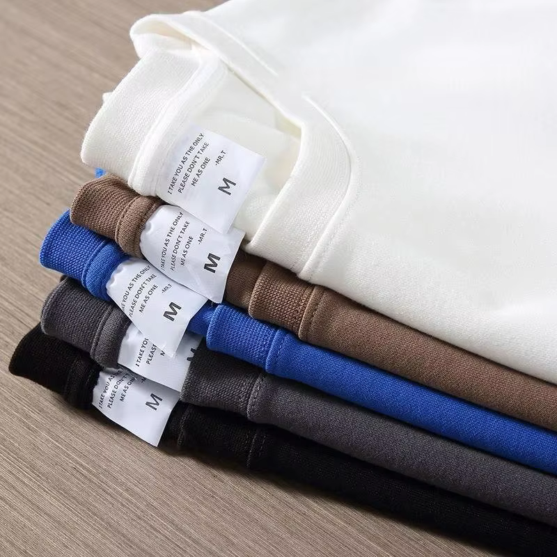 T-shirt en coton pur noir et blanc GSM 500g